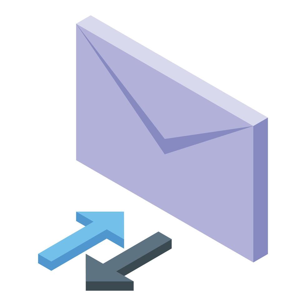 Mail service icon isometric vector. Email marketing vector