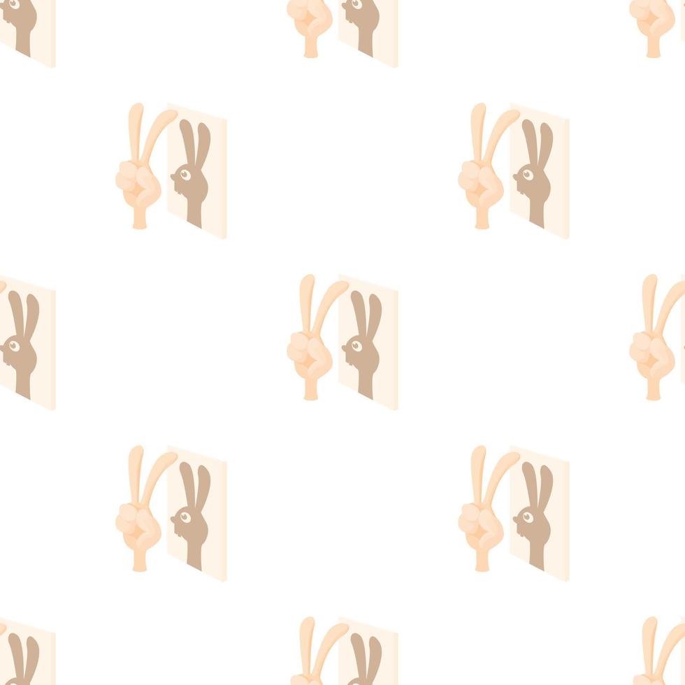 Rabbit, shadow puppet pattern seamless vector