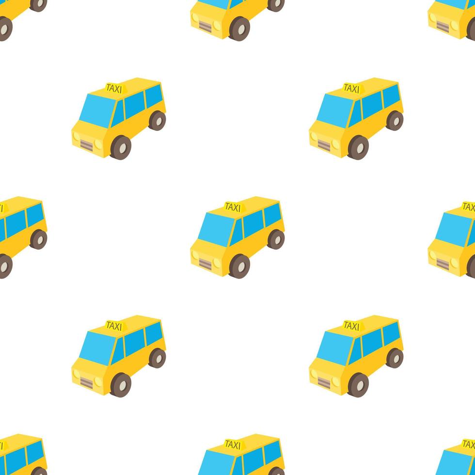 Yellow taxi car pattern seamless vector