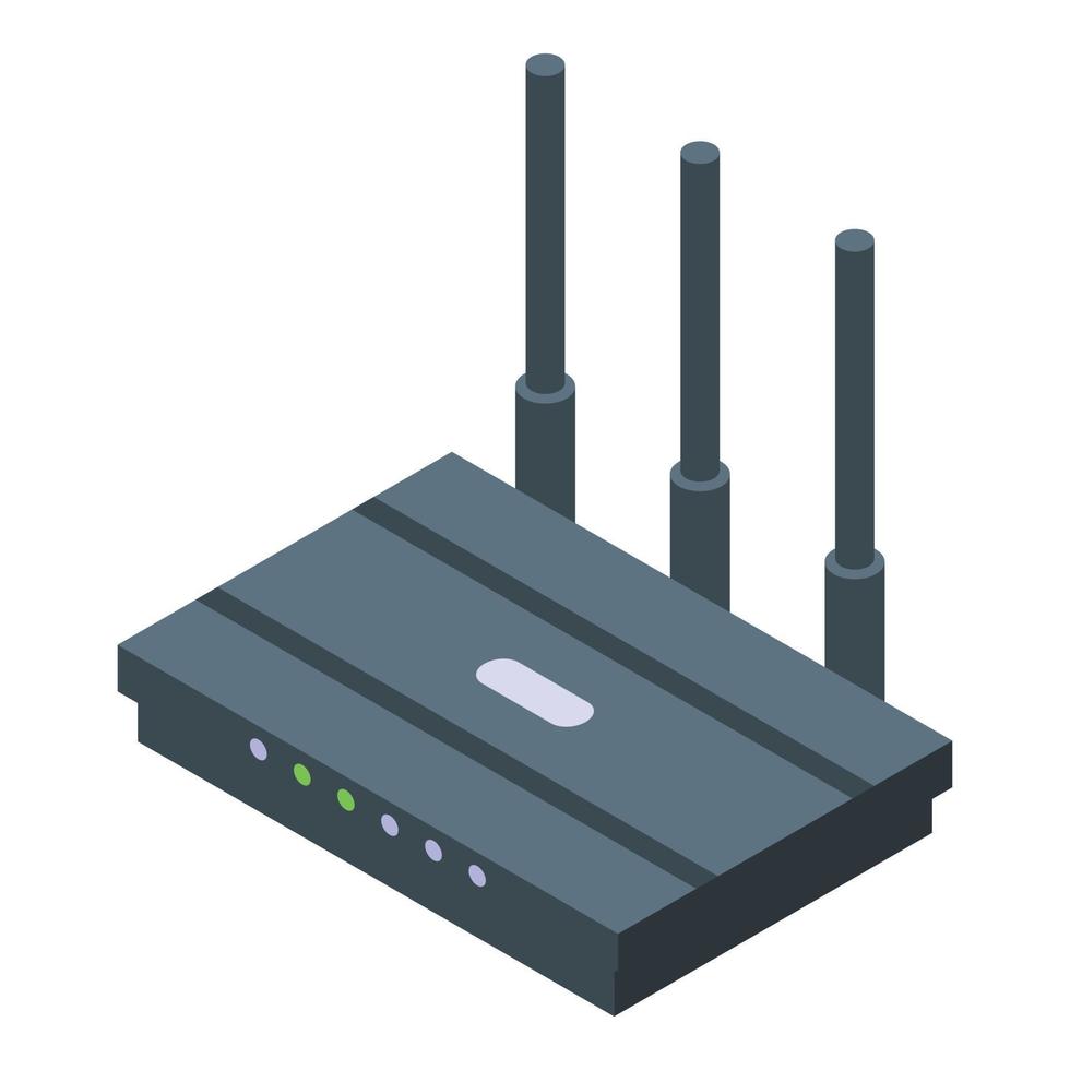 vector isométrico del icono del enrutador wifi. internet moderno