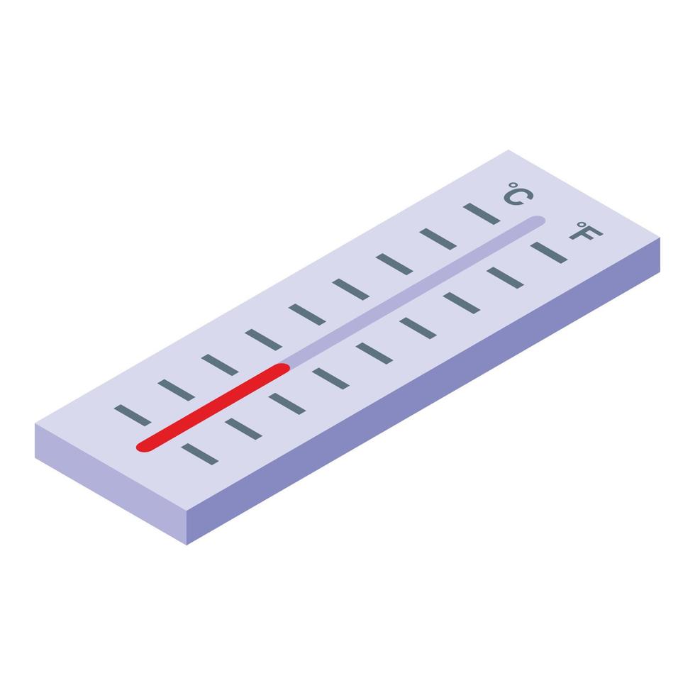 Outdoor thermometer icon isometric vector. Temperature weather vector