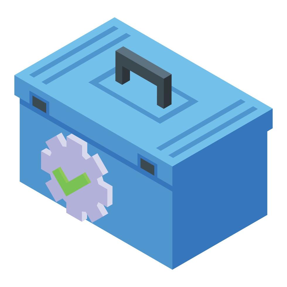 Repair tool box icon isometric vector. Toolbox kit vector