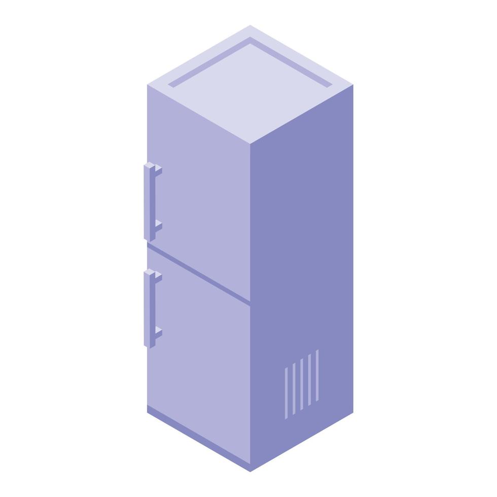 Fix refrigerator icon isometric vector. Repair fridge vector