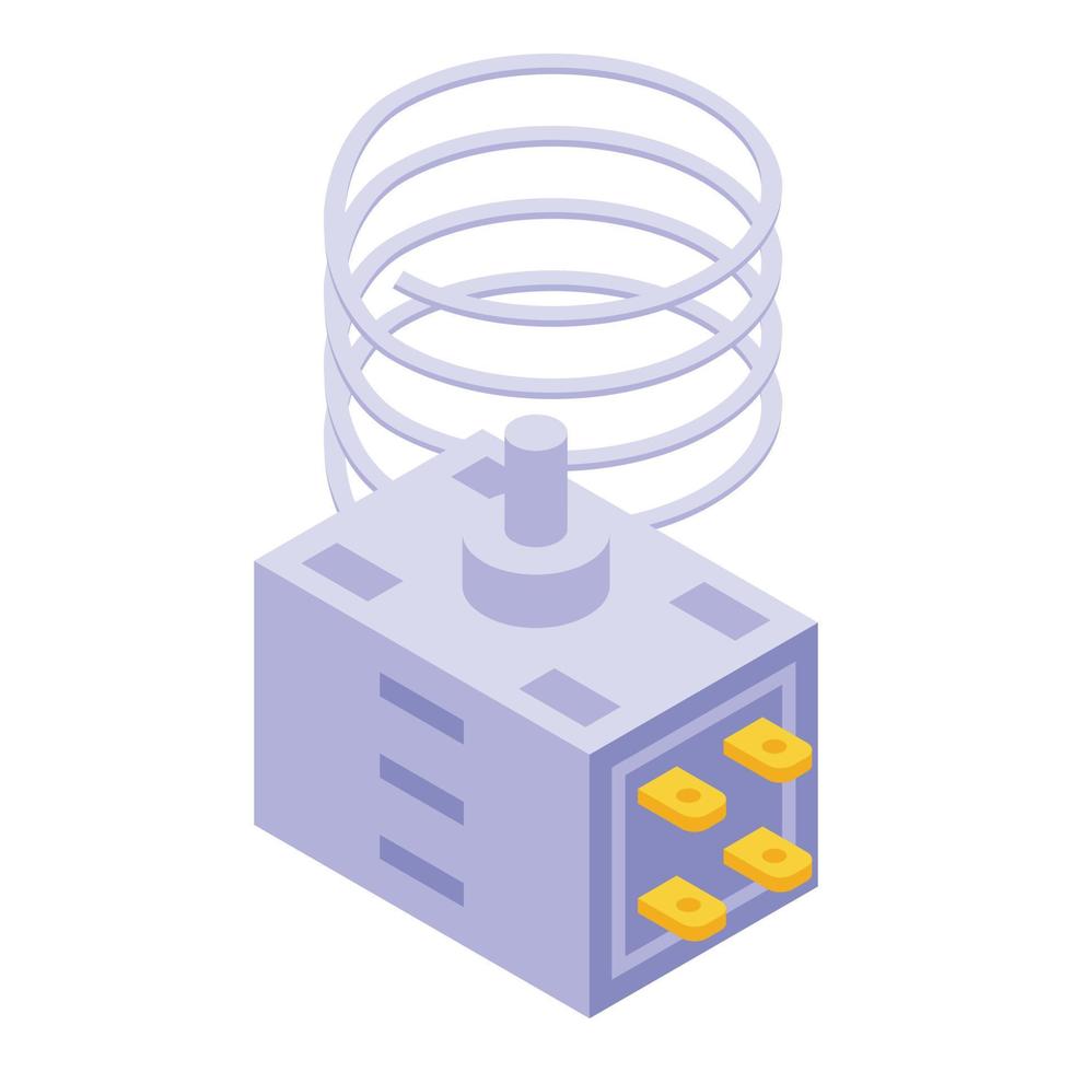 Electric refrigerator repair icon isometric vector. Electrical household vector