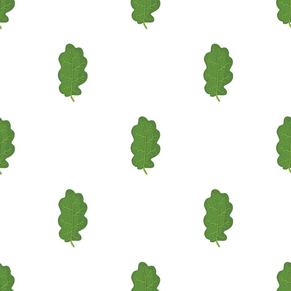 Green oak leaf pattern seamless vector