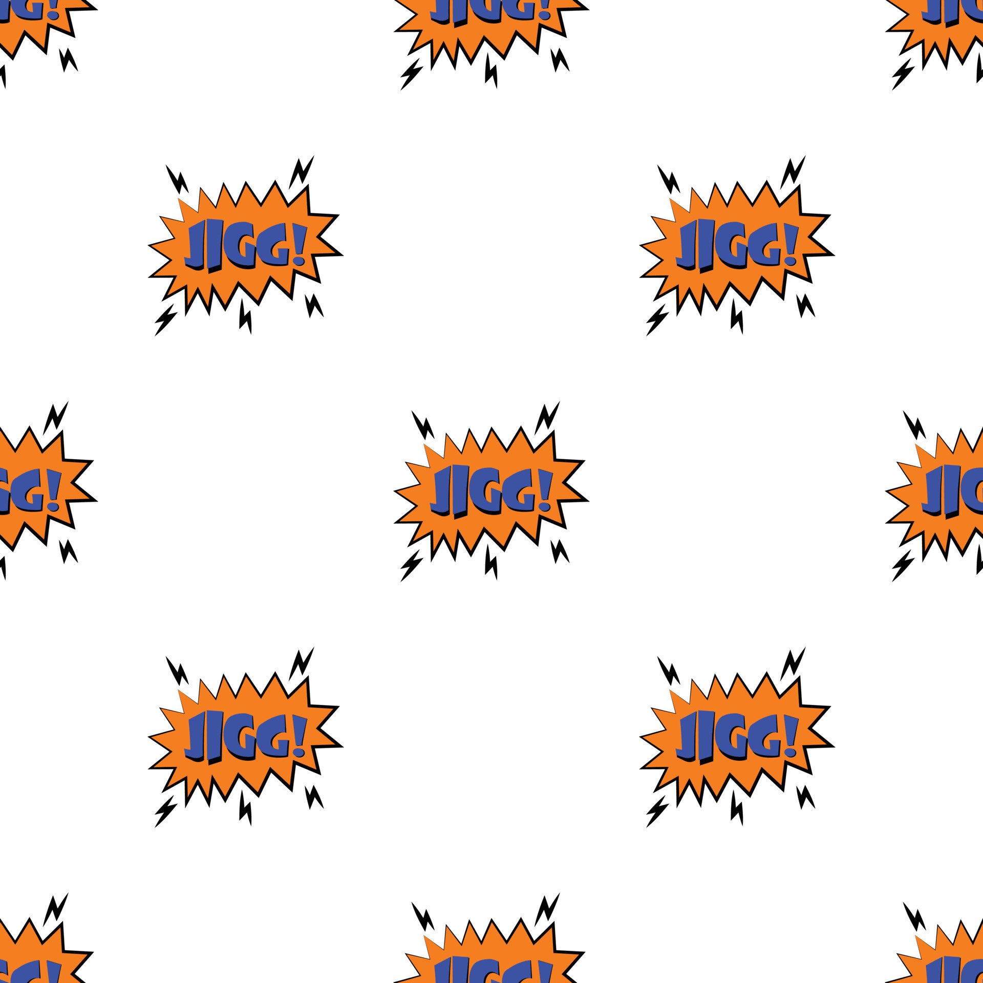 Jigg explosion sound effect pattern seamless vector 15065394 Vector Art