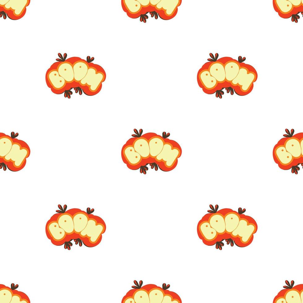 Boom explosion sound effect pattern seamless vector