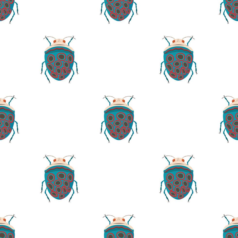 Bug pattern seamless vector