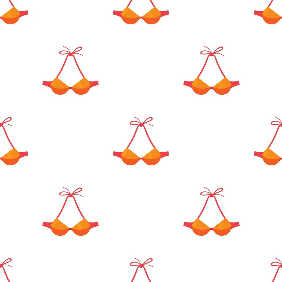 Orange swimsuit bra pattern seamless vector