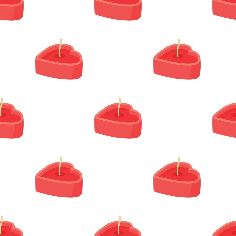 Heart shaped candle pattern seamless vector