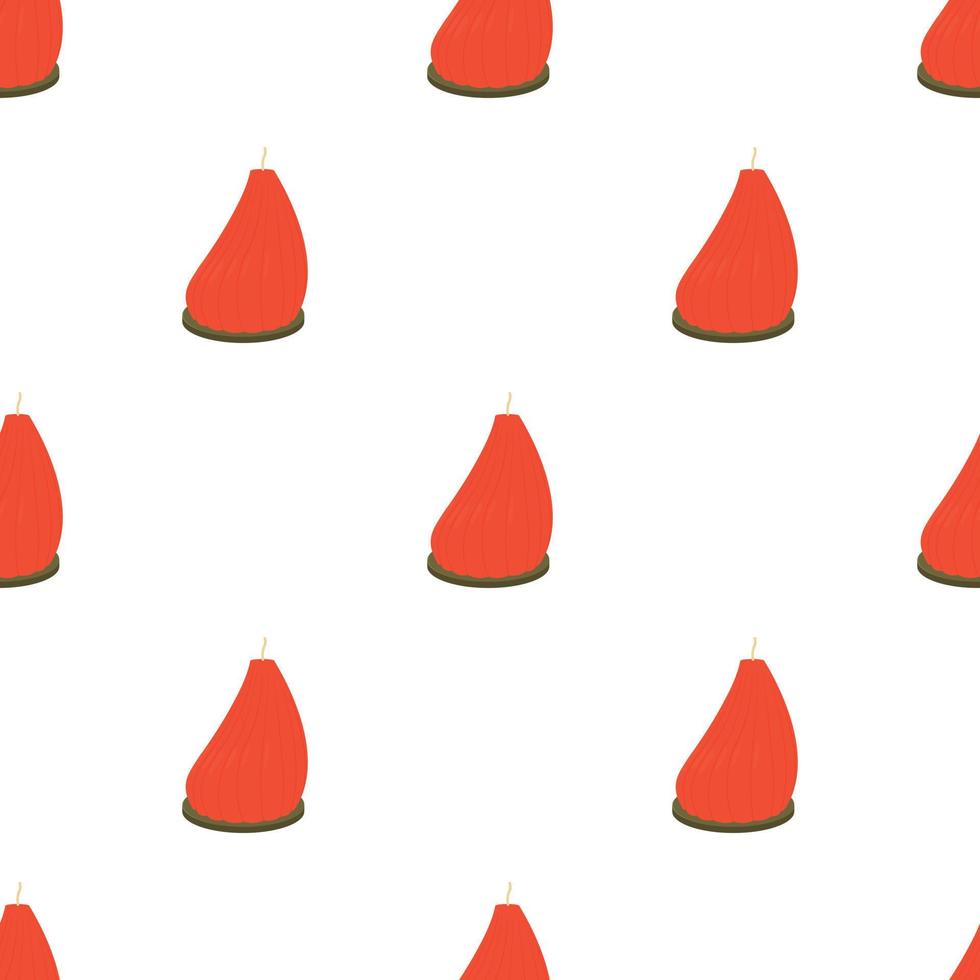 Big red candle pattern seamless vector