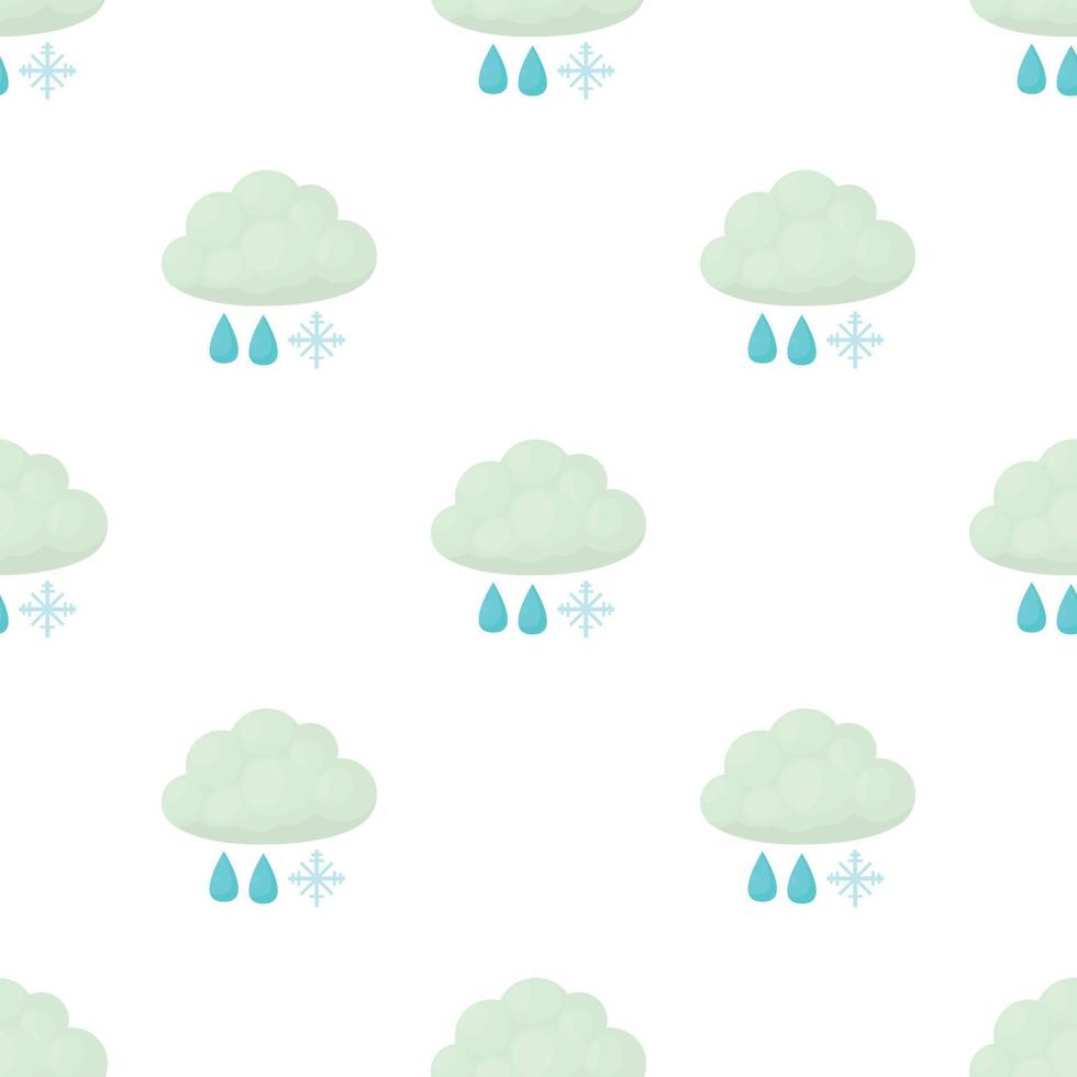 Snow and rain pattern seamless vector