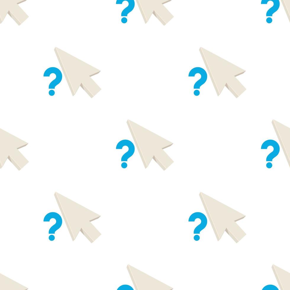 Question pointer pattern seamless vector