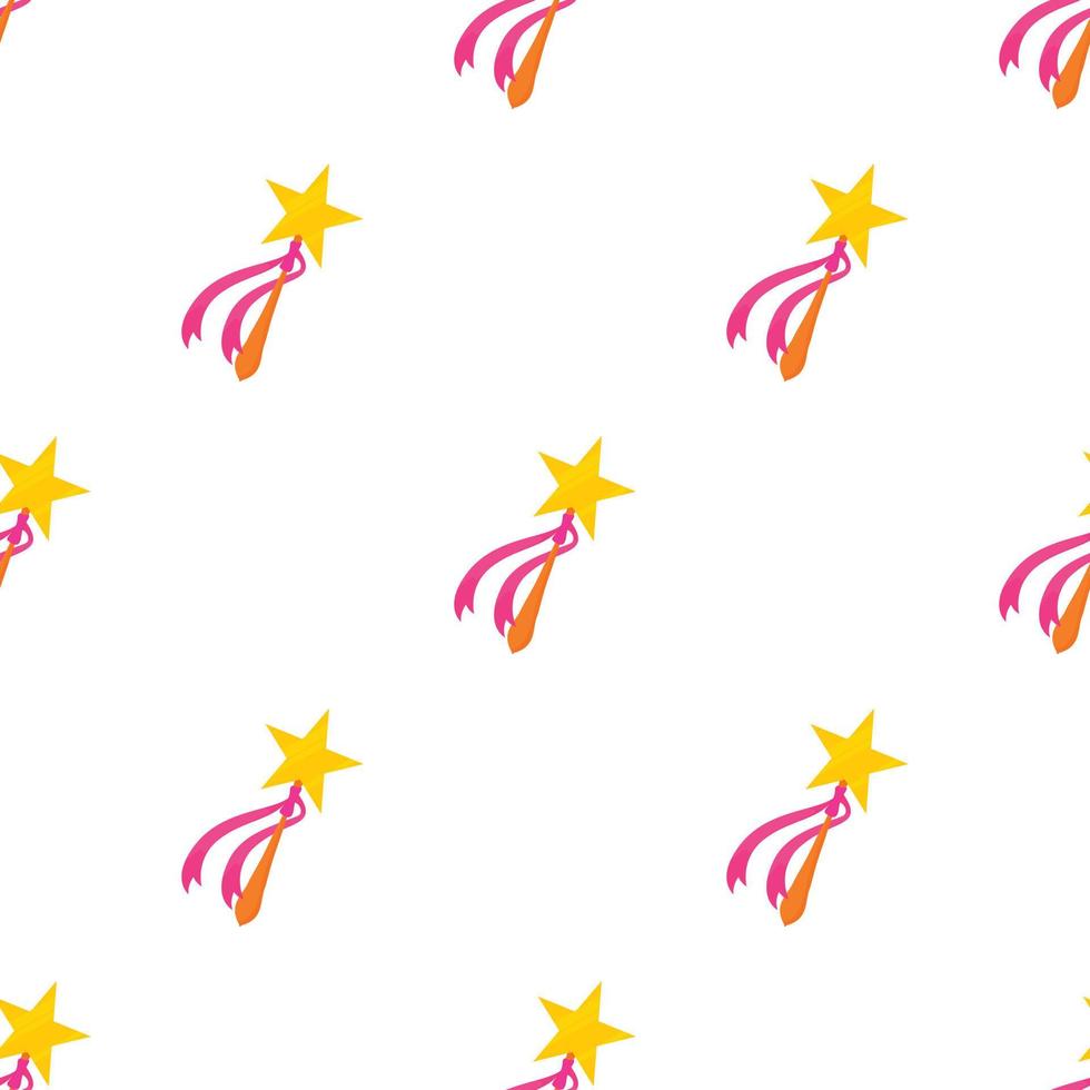 Magic wand toy pattern seamless vector