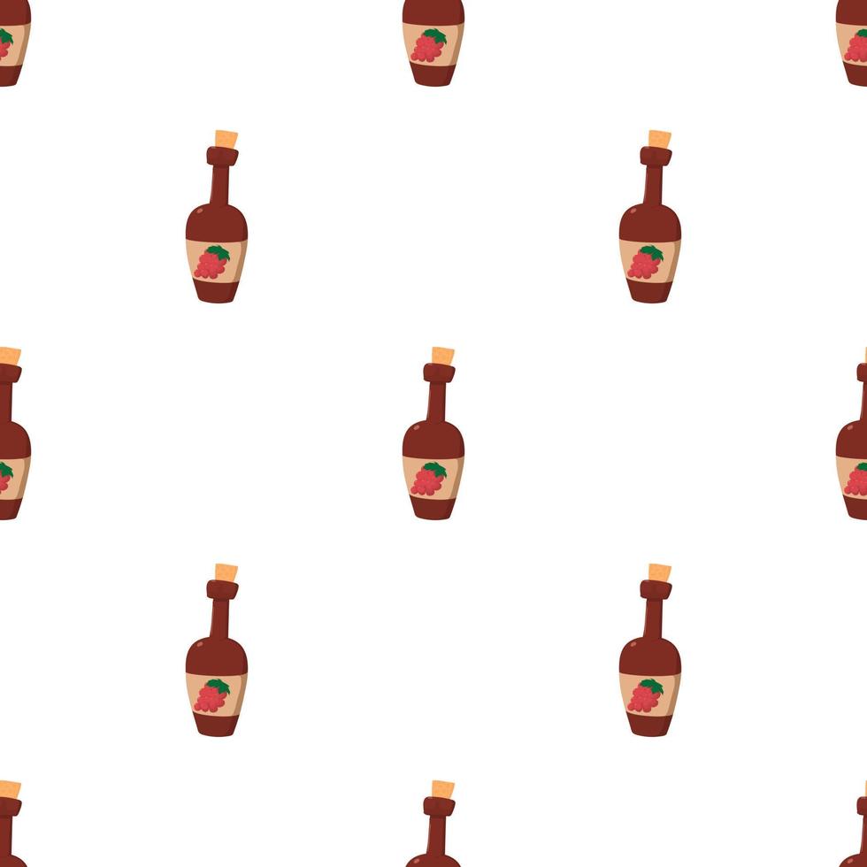 Wine bottle pattern seamless vector