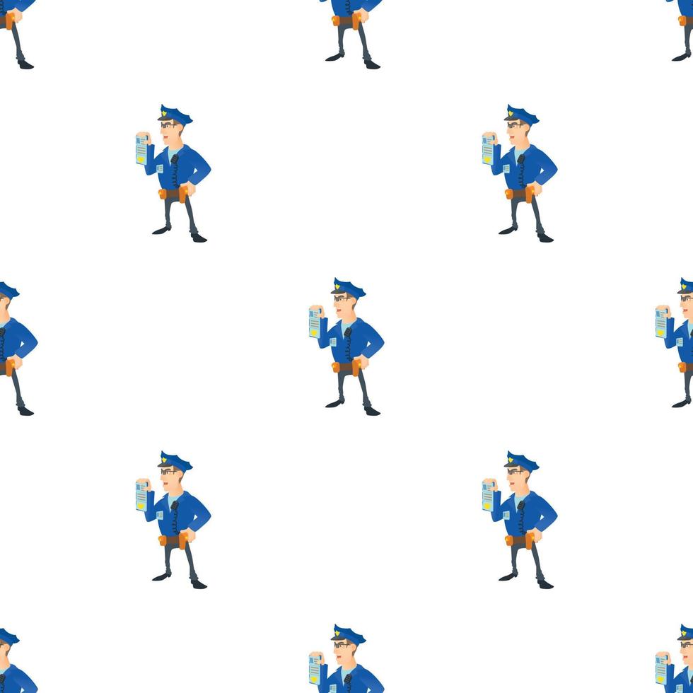 Policeman with order pattern seamless vector