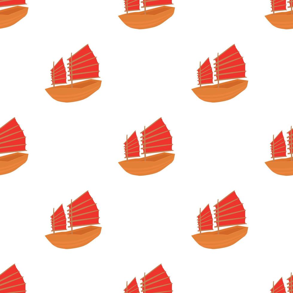 Chinese ship pattern seamless vector