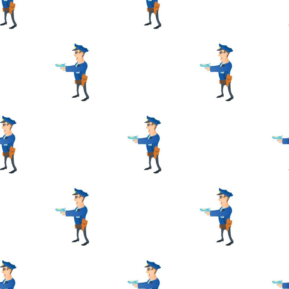 Brave policeman pattern seamless vector