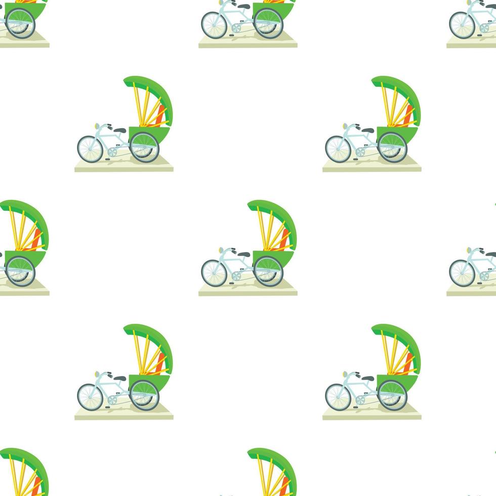 Indian bicycle pattern seamless vector