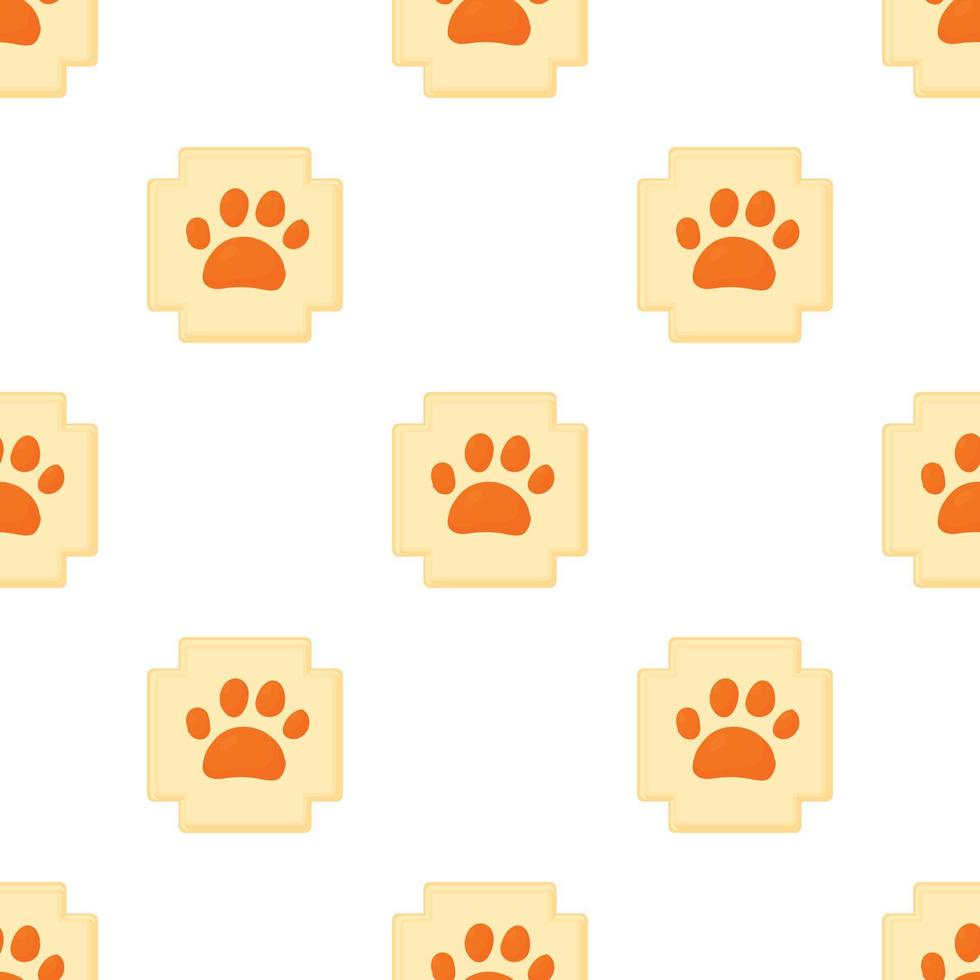 Dog paw pattern seamless vector