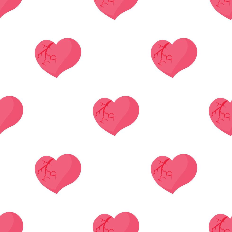 Broken heart pattern seamless vector