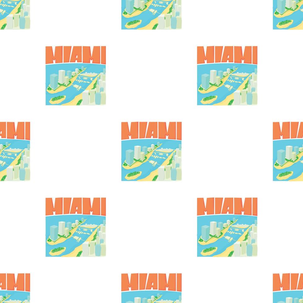 Miami city concept, cartoon style vector