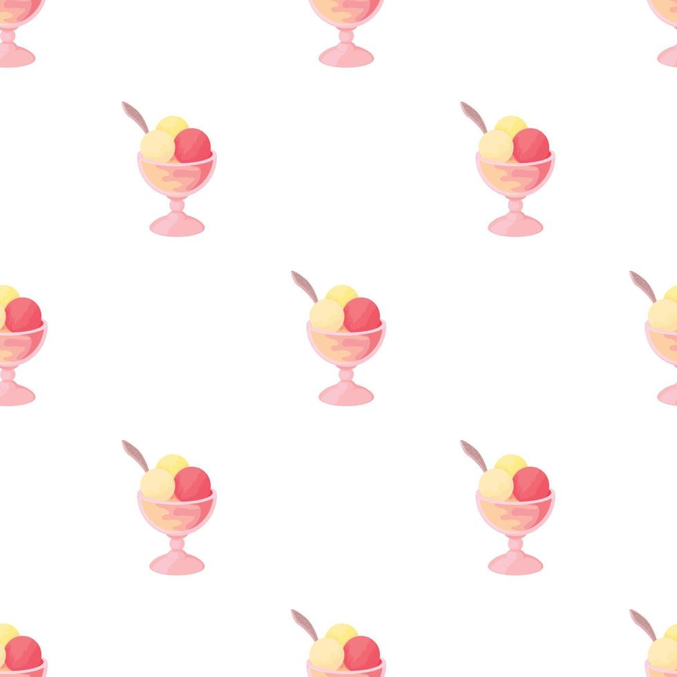 Ice cream pattern seamless vector