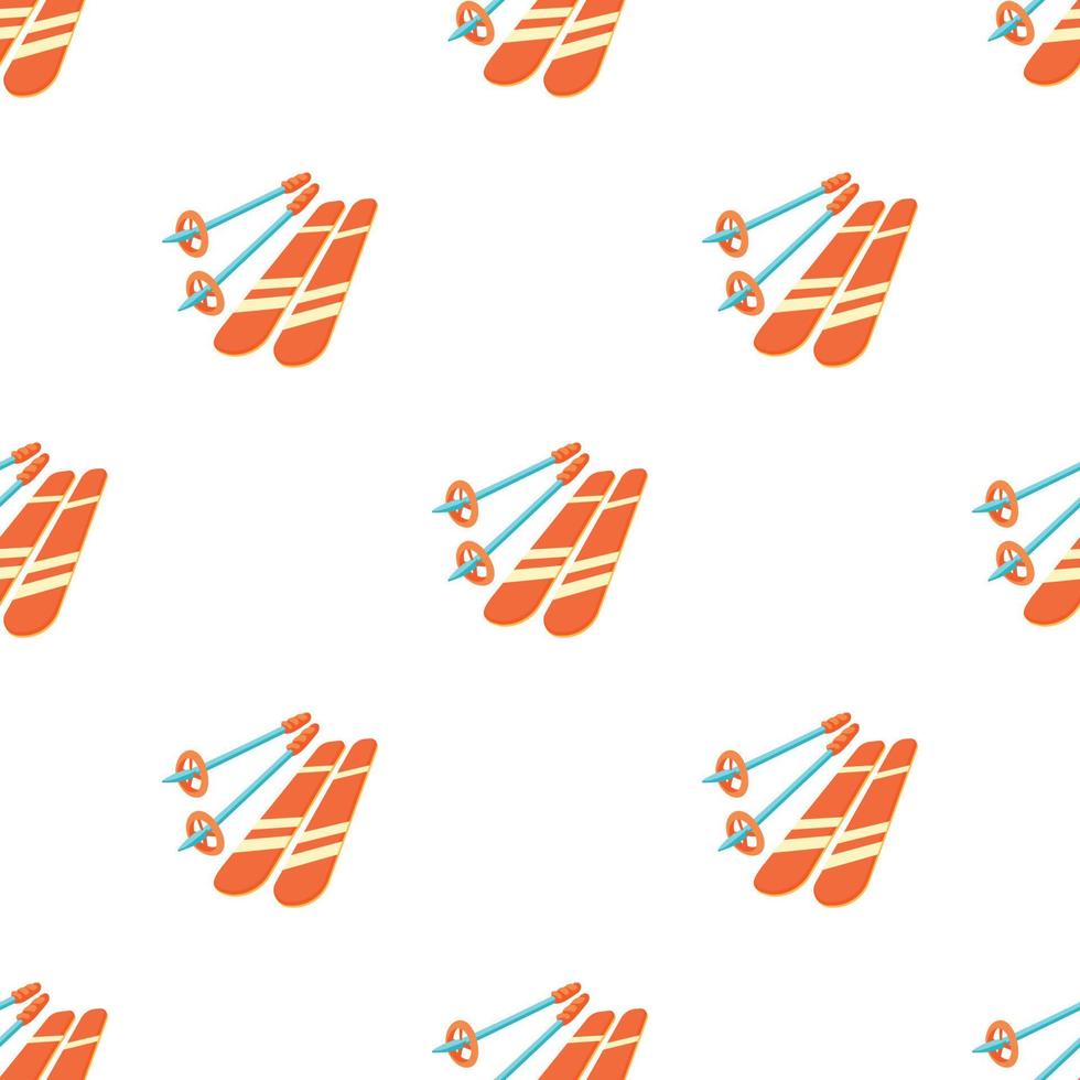 Skiing pattern seamless vector