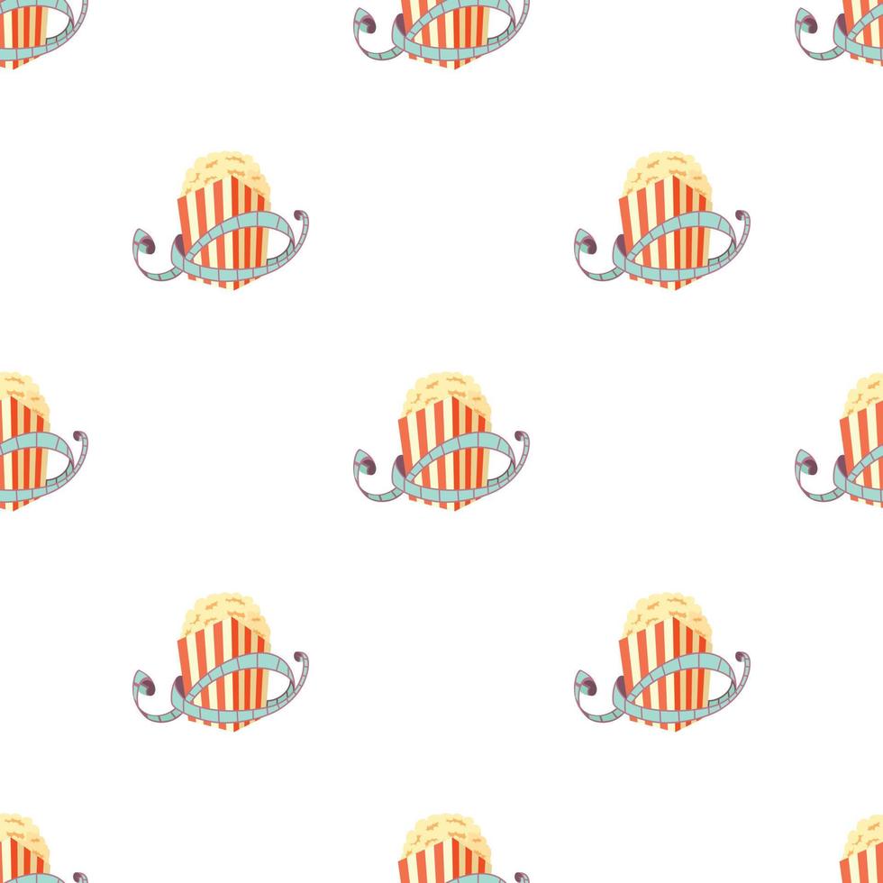 Film and popcorn pattern seamless vector