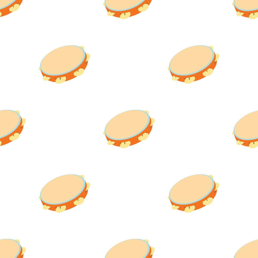 Tambourine pattern seamless vector