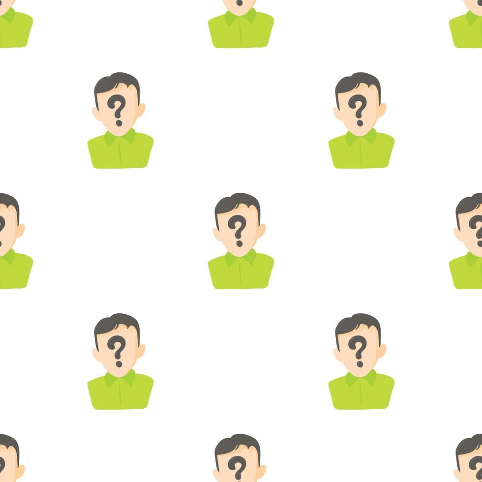 Man question pattern seamless vector