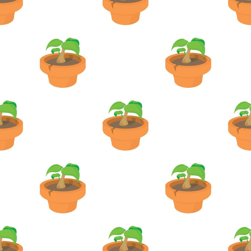 Green plant pattern seamless vector