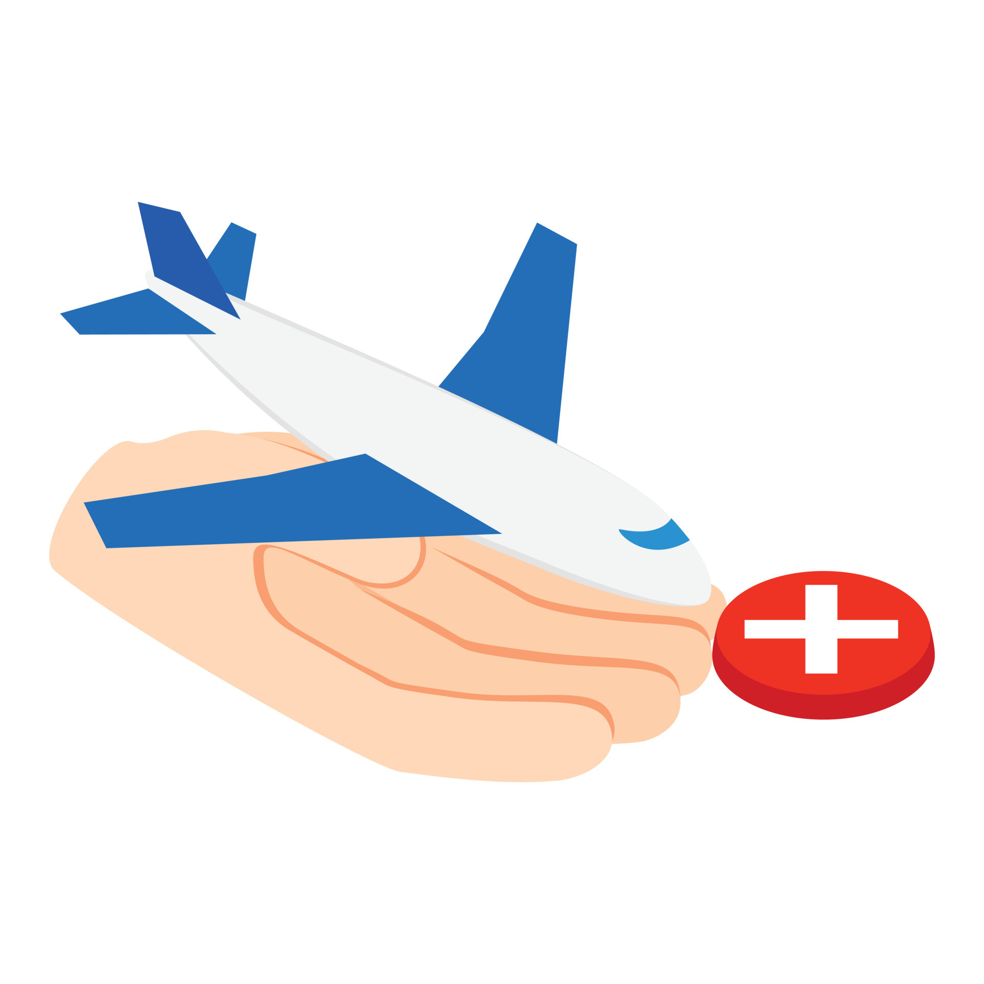 Aviation Insurance Icon Isometric Vector. Human Hand Holding Plane Red  Button 15066011 Vector Art At Vecteezy