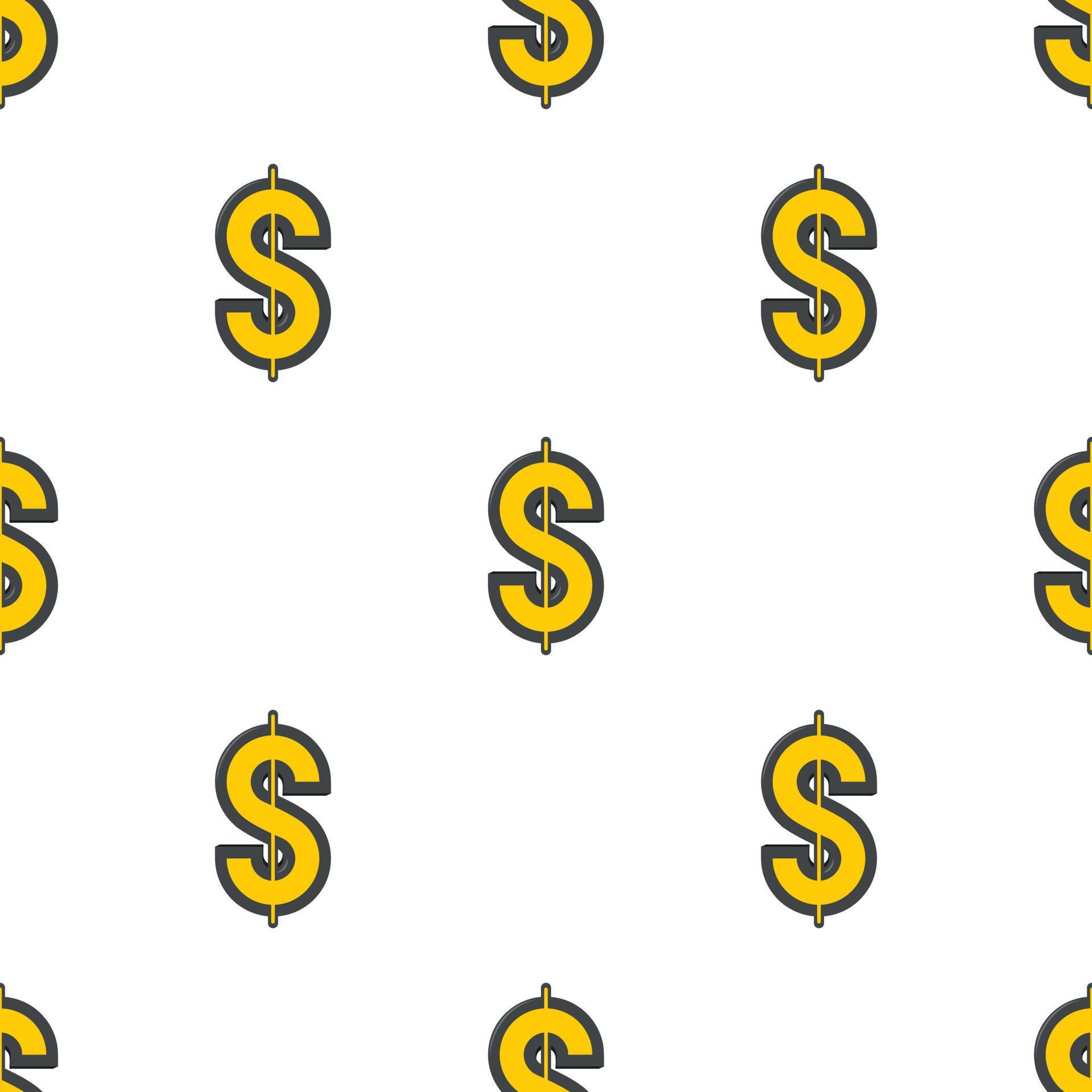 Dollar pattern seamless vector 15066085 Vector Art at Vecteezy