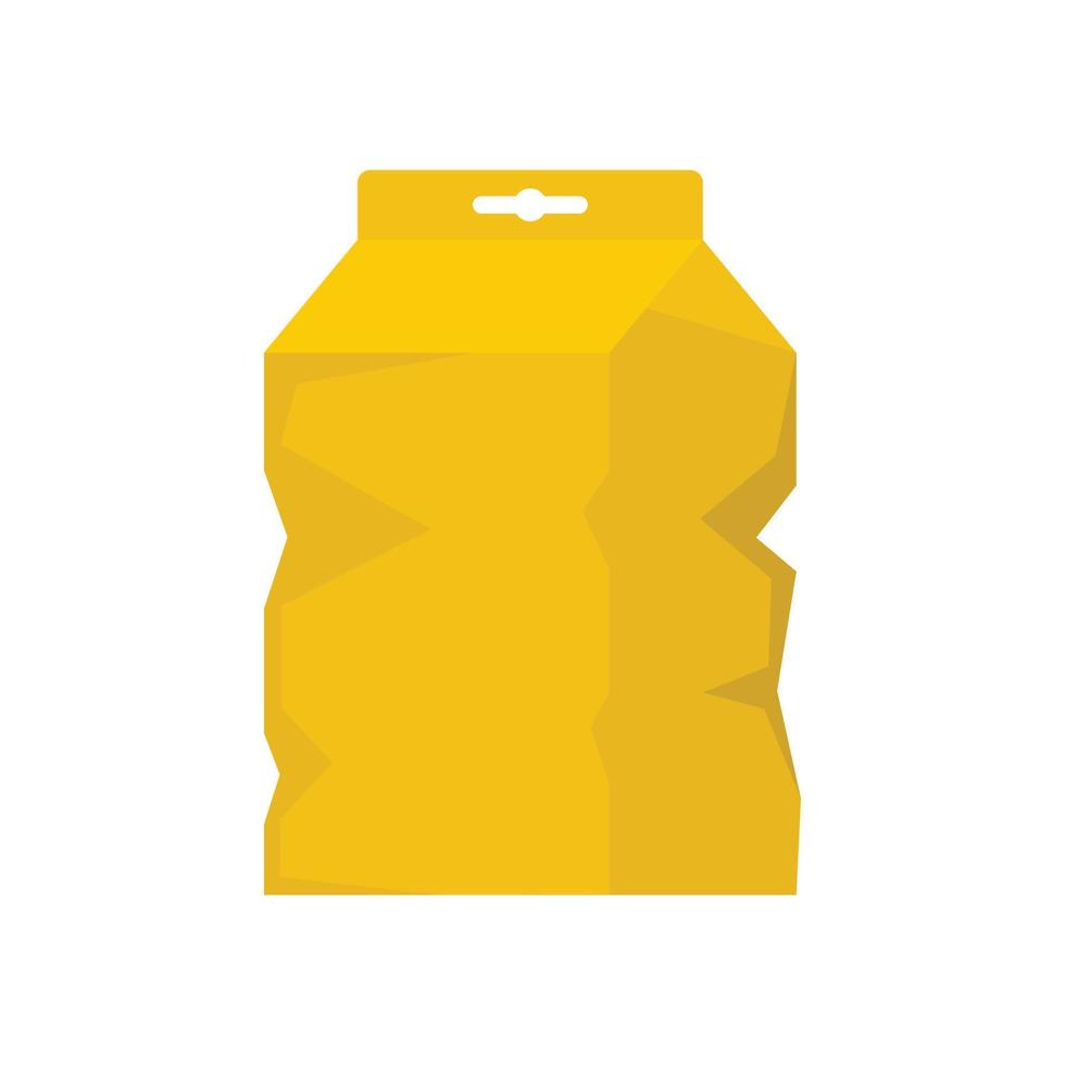 Garbage package icon flat isolated vector
