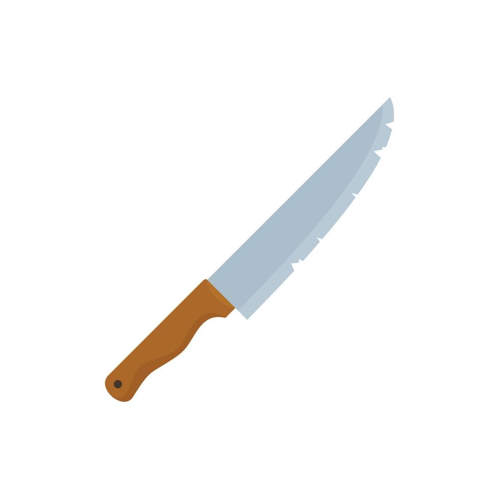 Kitchen knife icon flat isolated vector
