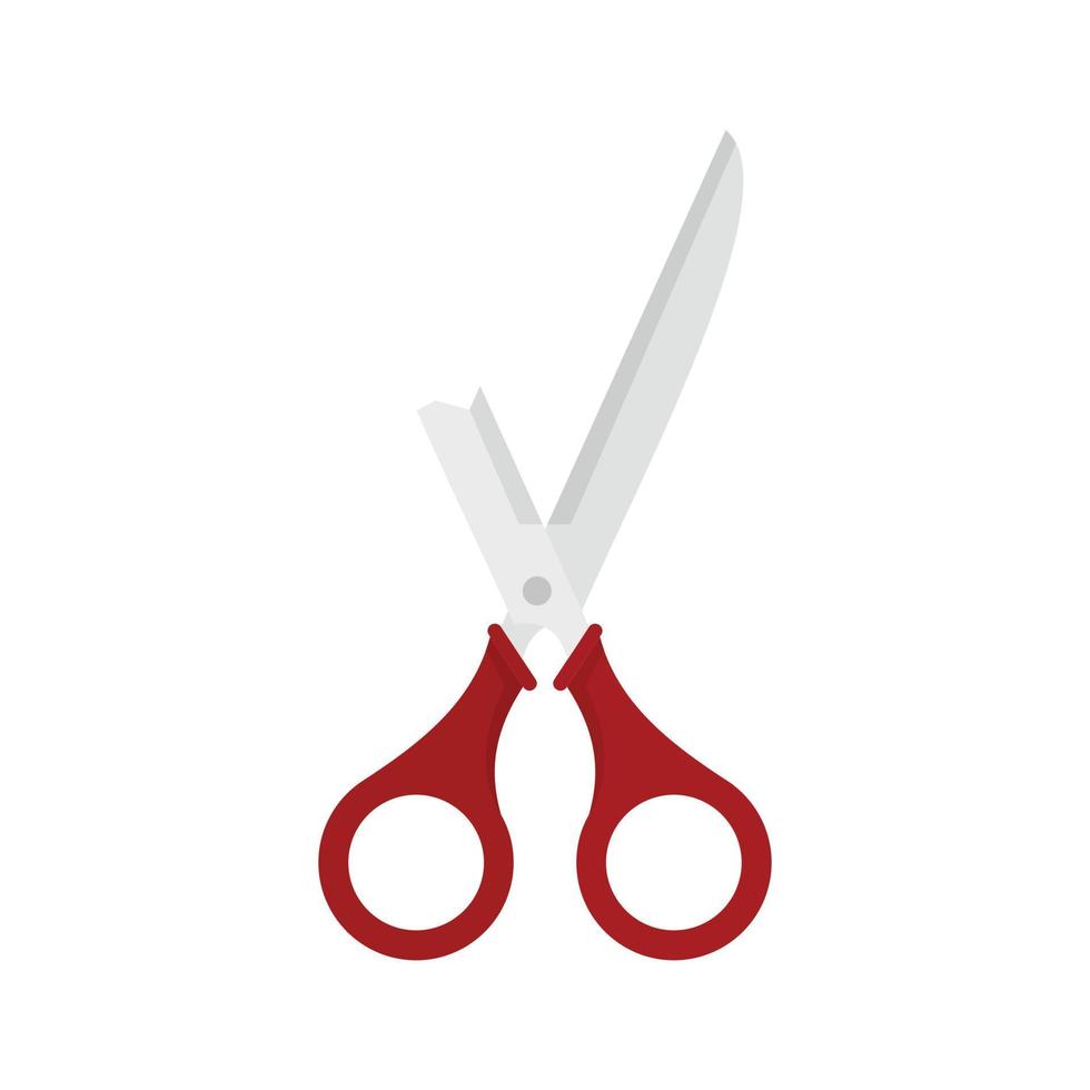 Broken scissors icon flat isolated vector