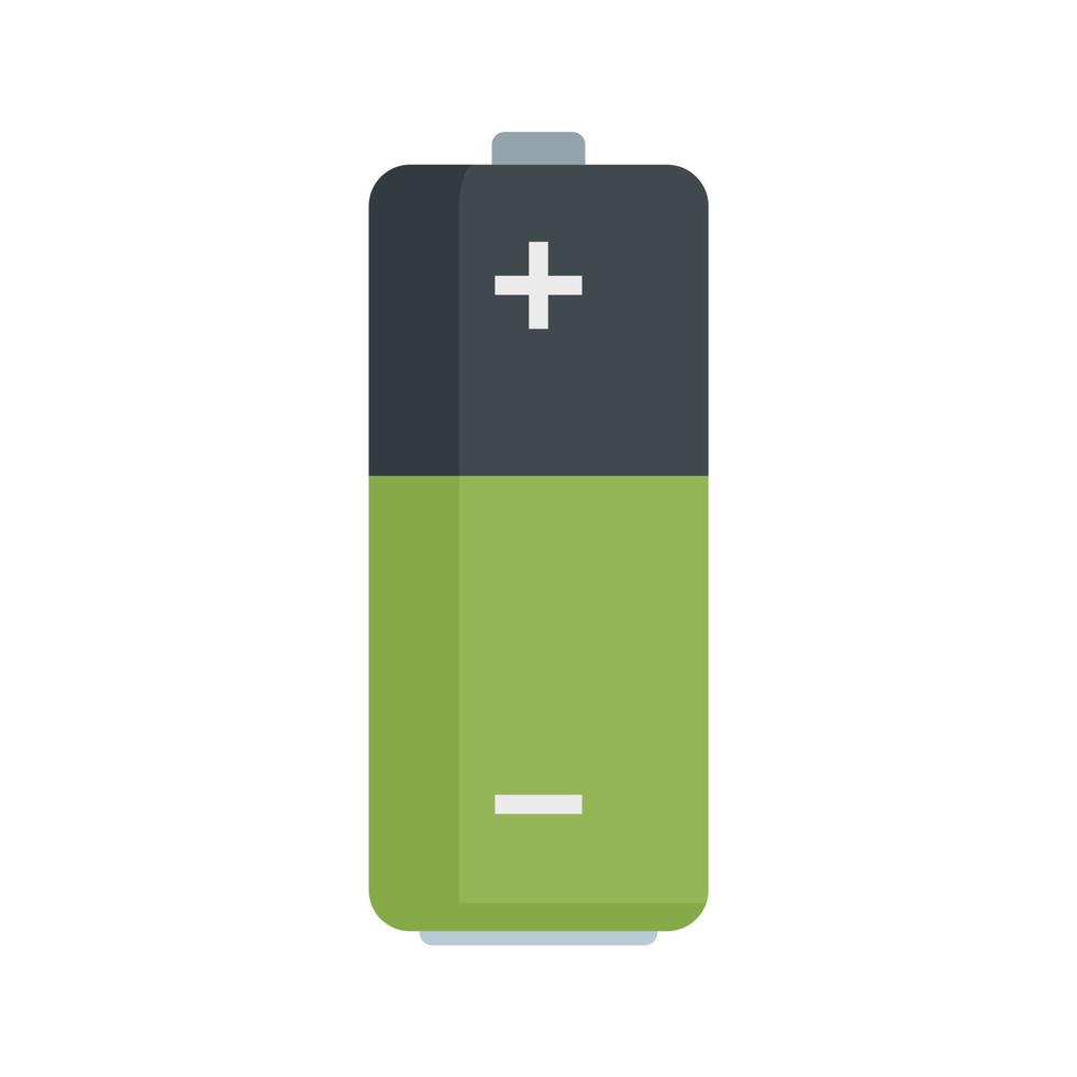 Used battery icon flat isolated vector