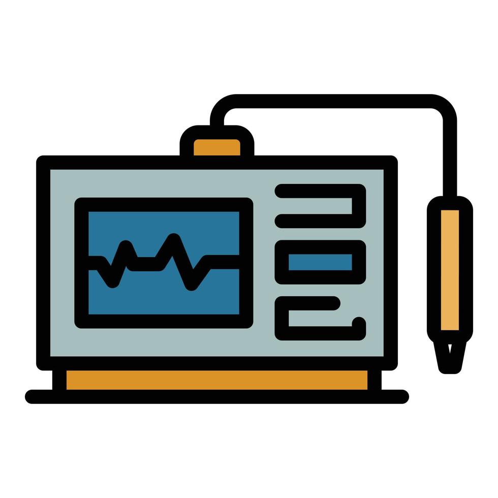 Frequency radio device icon color outline vector