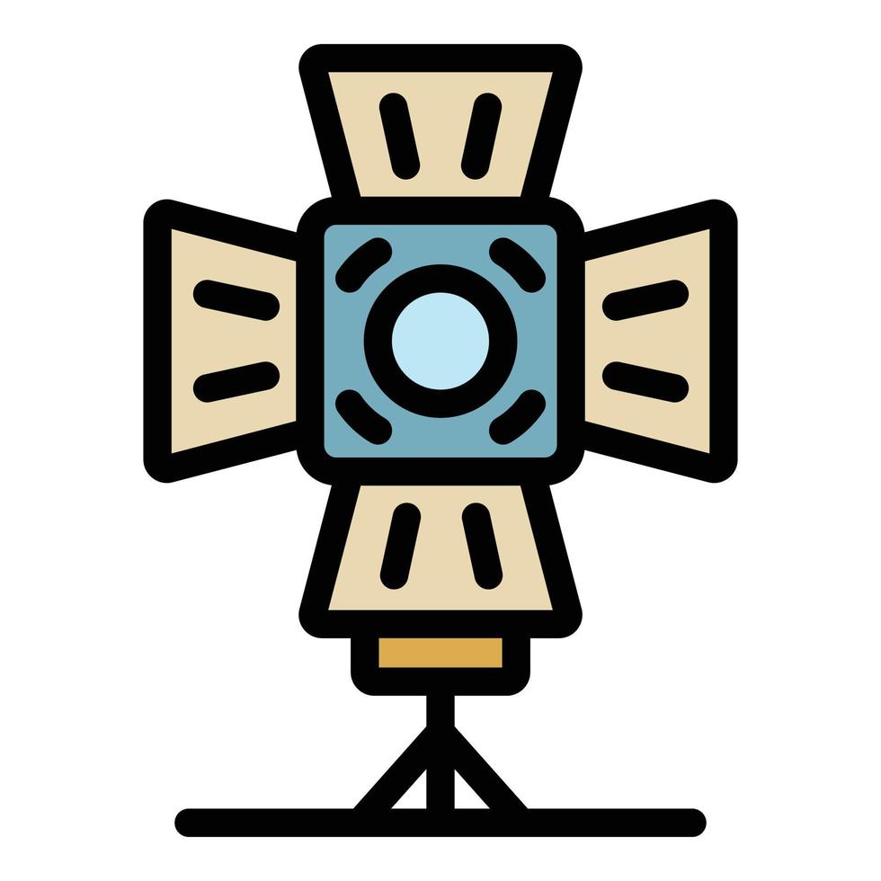 Video spot light icon color outline vector