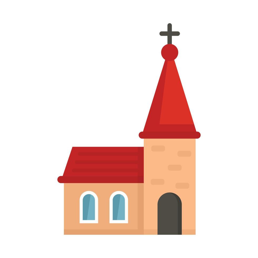 religión iglesia icono plano aislado vector