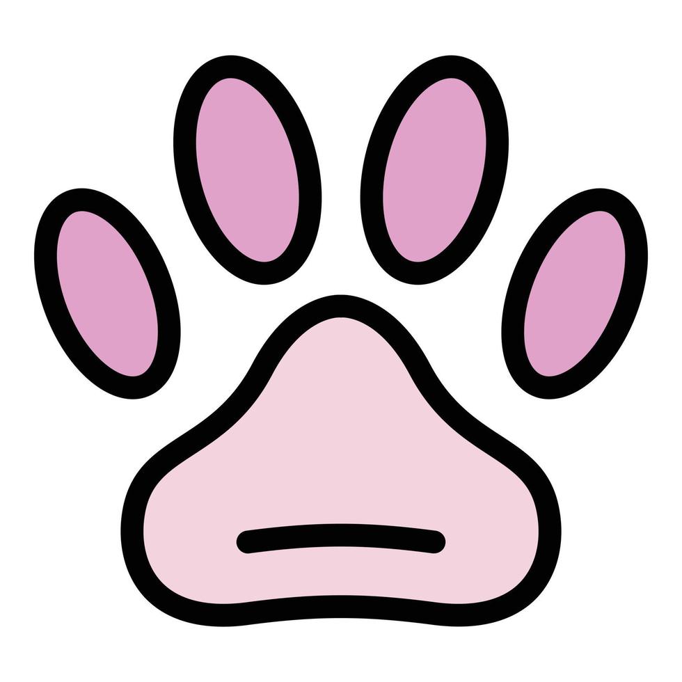 Pets allowed icon color outline vector