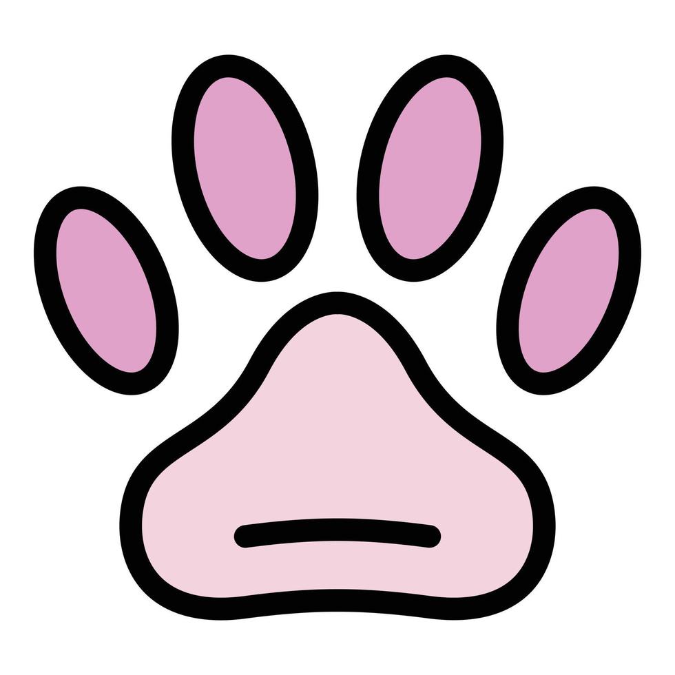 Pets allowed icon color outline vector