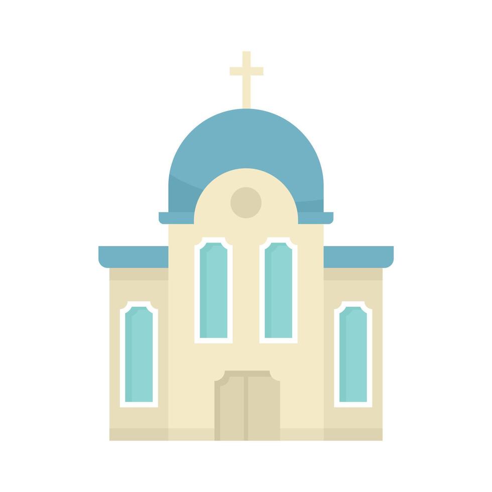 Christian church icon flat isolated vector