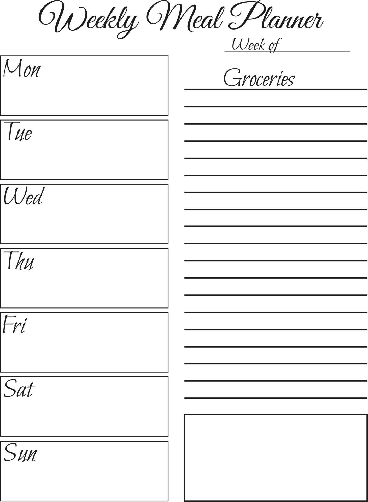 Menu For The Week Scheduler Meal Planning And Grocery List Breakfast menu-for-the-week-scheduler-meal-planning-and-grocery-list-breakfast
