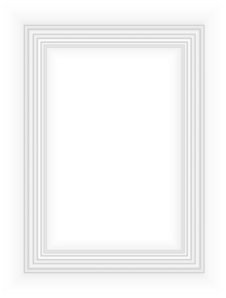 Realistic photo frame. White background. Design element for banner, poster, card, social media. Wooden frame. vector
