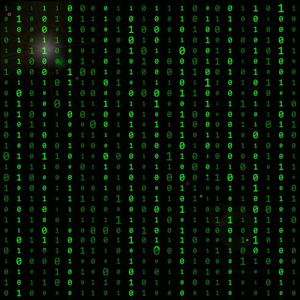 Background with numbers on the screen. Binary code zero one. Matrix. binary code. Banner, logo, wallpaper. Coding. Hacker concept. vector