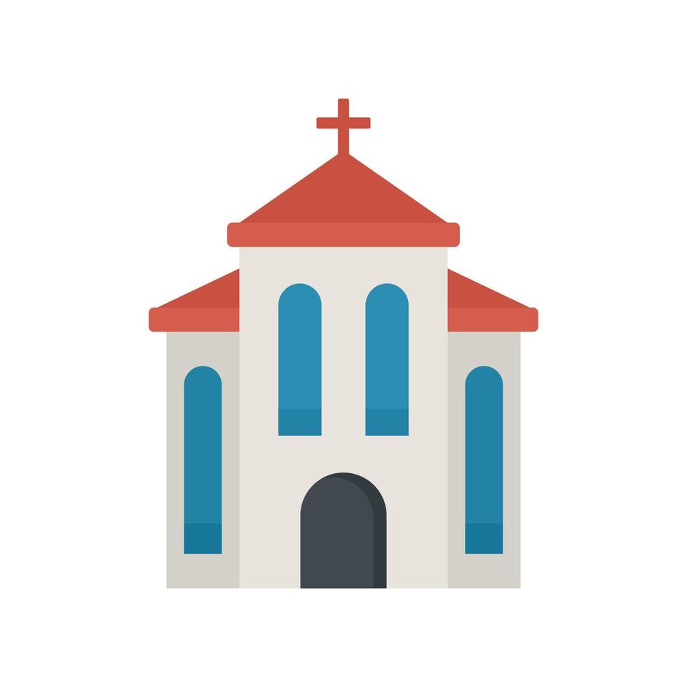 Architecture church icon flat isolated vector