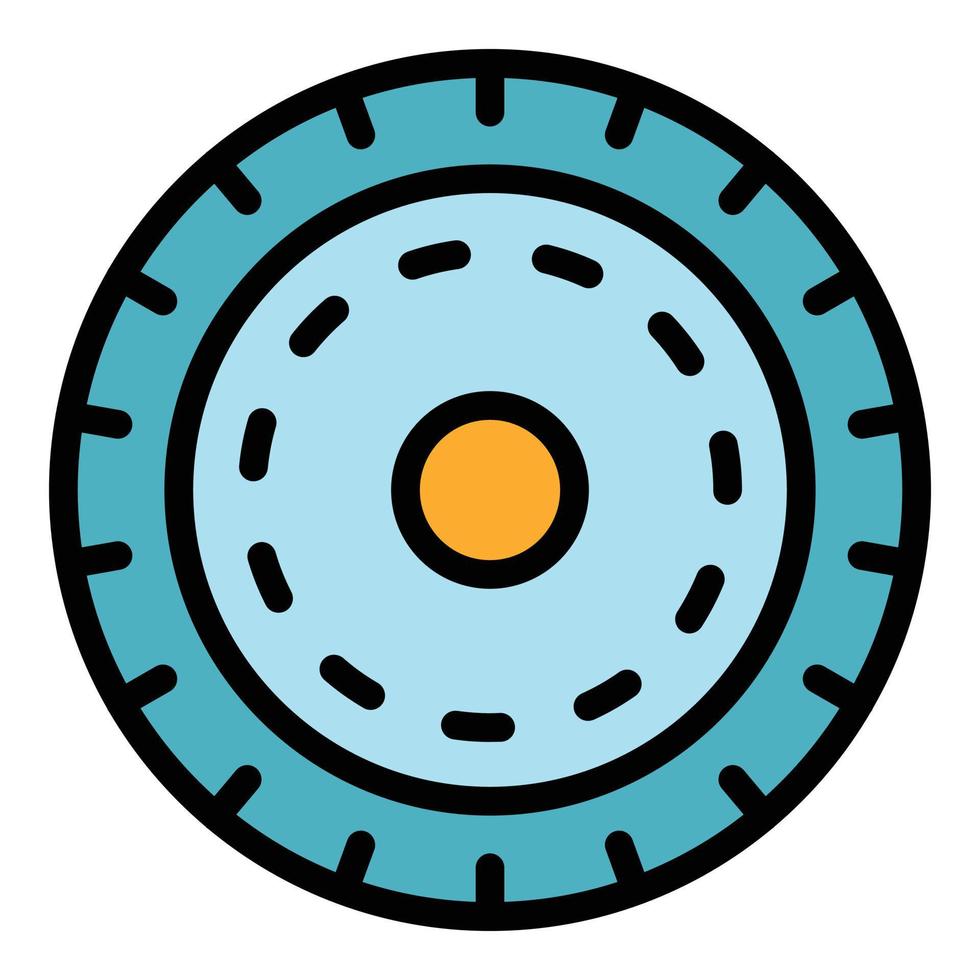 Float reel icon color outline vector