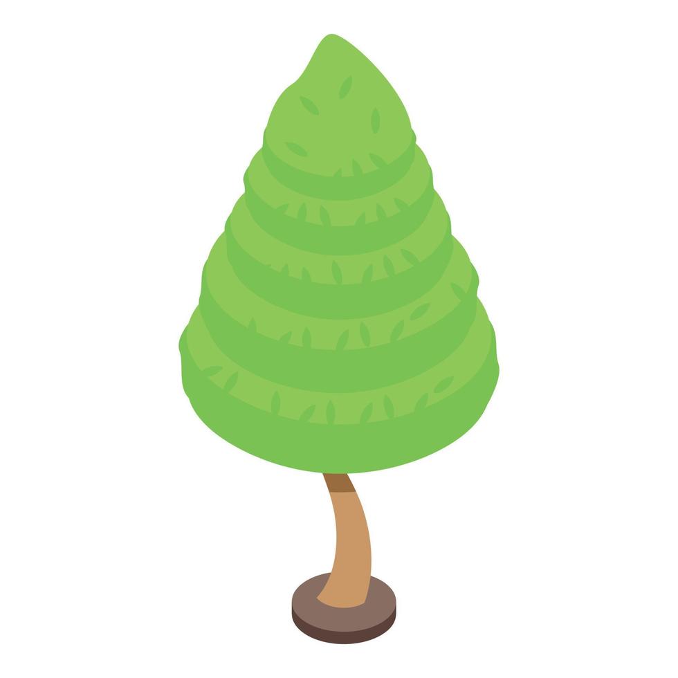 Trim garden tree icon isometric vector. Lawn plant vector